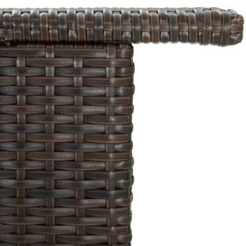  Garten-Bartisch Braun 120x55x110 cm Poly Rattan 