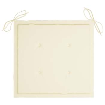 Preview:  Gartenstuhl-Kissen 2 Stk. Creme 40x40x4 cm Oxford-Gewebe