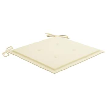 Preview:  Gartenstuhl-Kissen 2 Stk. Creme 40x40x4 cm Oxford-Gewebe