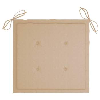  Gartenstuhl-Kissen 6 Stk. Beige 40x40x3 cm Oxford-Gewebe