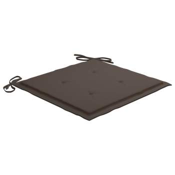  Gartenstuhl-Kissen 2 Stk. Taupe 40x40x3 cm Oxford-Gewebe