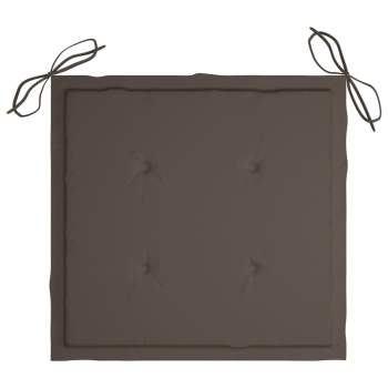  Gartenstuhl-Kissen 2 Stk. Taupe 40x40x3 cm Oxford-Gewebe