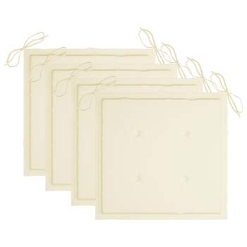  Gartenstuhl-Kissen 4 Stk. Creme 50x50x3 cm Oxford-Gewebe