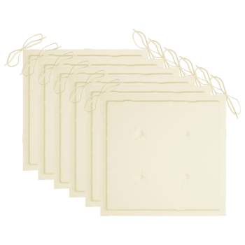  Gartenstuhl-Kissen 6 Stk. Creme 50x50x3 cm Oxford-Gewebe