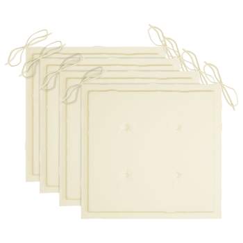  Gartenstuhl-Kissen 4 Stk. Beige 50x50x3 cm Oxford-Gewebe