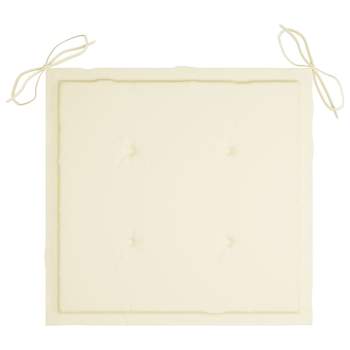  Gartenstuhl-Kissen 4 Stk. Beige 50x50x3 cm Oxford-Gewebe