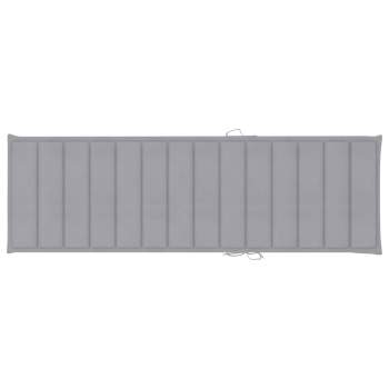  Sonnenliegen-Auflage Grau 200x60x3 cm Oxford-Gewebe