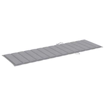  Sonnenliegen-Auflage Grau 200x60x3 cm Oxford-Gewebe