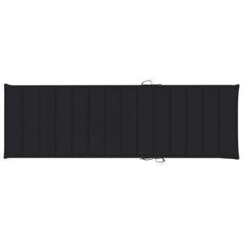  Sonnenliegen-Auflage Schwarz 200x60x3 cm Oxford-Gewebe