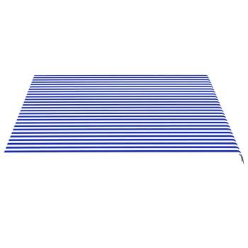Markisenbespannung Blau und Weiß 4x3,5 m 
