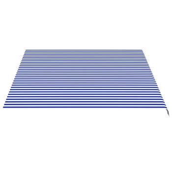Markisenbespannung Blau und Weiß 4,5x3,5 m 