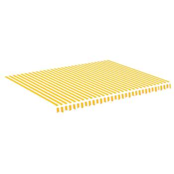 Markisenbespannung Gelb und Weiß 4,5x3,5 m