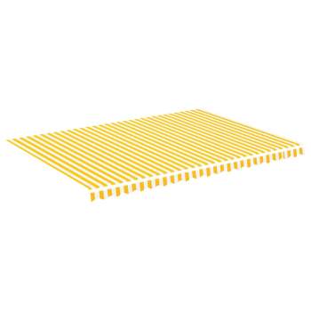 Markisenbespannung Gelb und Weiß 5x3,5 m