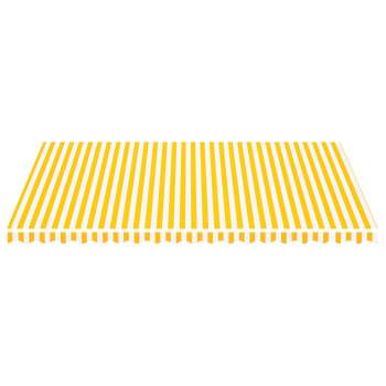 Markisenbespannung Gelb und Weiß 5x3,5 m