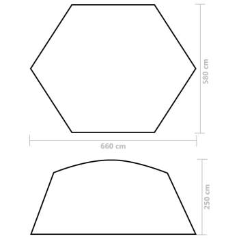  Pool-Zelt Stoff 660x580x250 cm Tarnfarben