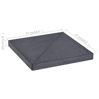  Schirmständer Schwarz 47x47x4,8 cm Granit
