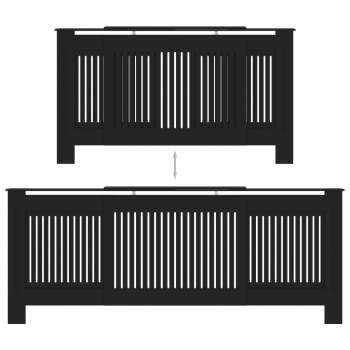  MDF Heizkörperverkleidung Schwarz 205 cm