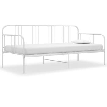  Schlafsofa Bettgestell Weiß Metall 90x200 cm