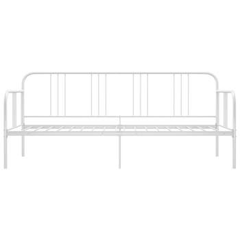  Schlafsofa Bettgestell Weiß Metall 90x200 cm