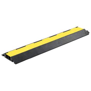 Kabelbrücken Überfahrschutz 2 Stk. 2 Kanäle Gummi 101,5 cm