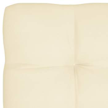  Palettenkissen Creme 120x80x12 cm Stoff