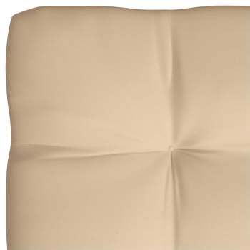  Palettenkissen Beige 120x80x12 cm Stoff