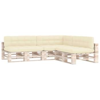  Palettensofa-Auflagen 7 Stk. Creme