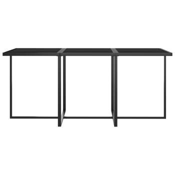  7-tlg. Garten-Essgruppe mit Kissen Poly Rattan Grau