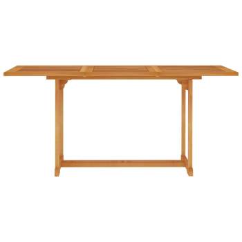  Gartentisch 150x90x75 cm Teak Massivholz