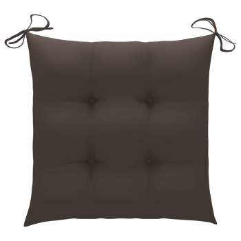 Preview:  Stuhlkissen 4 Stk. Taupe 40x40x7 cm Oxford-Gewebe