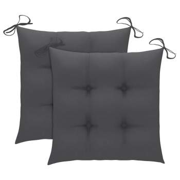  Stuhlkissen 2 Stk. Anthrazit 50x50x7 cm Oxford-Gewebe