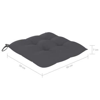  Stuhlkissen 2 Stk. Anthrazit 50x50x7 cm Oxford-Gewebe