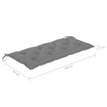  Gartenbank-Auflagen 2 Stk. Grau 120x50x7 cm Oxford-Gewebe