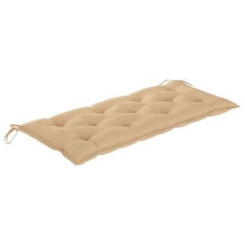  Gartenbank-Auflagen 2 Stk. Beige 120x50x7 cm Oxford-Gewebe