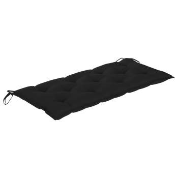  Gartenbank-Auflage Schwarz 120x(50+50)x7 cm Oxford-Gewebe