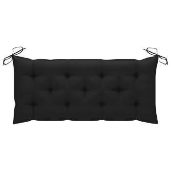  Gartenbank-Auflage Schwarz 120x(50+50)x7 cm Oxford-Gewebe