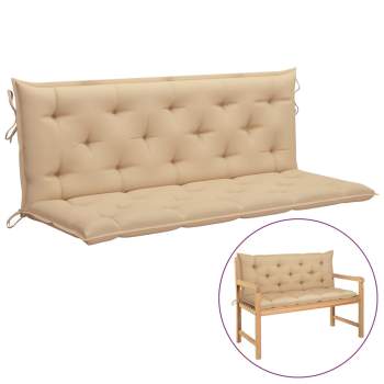  Gartenbank-Auflage Beige 150x(50+50)x7 cm Oxford-Gewebe