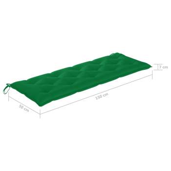  Gartenbank-Auflage Grün 150x(50+50)x7 cm Oxford-Gewebe