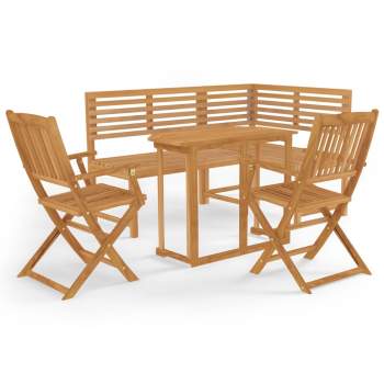  4-tlg. Bistro-Set Massivholz Akazie