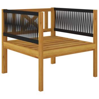  7-tlg. Garten-Lounge-Set mit Kissen Cremeweiß Massivholz Akazie