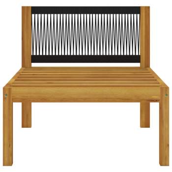  3-Sitzer-Gartensofa mit Kissen Massivholz Akazie