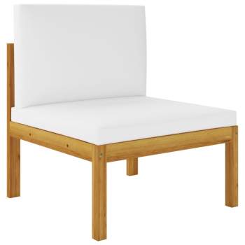  3-Sitzer-Gartensofa mit Kissen Massivholz Akazie