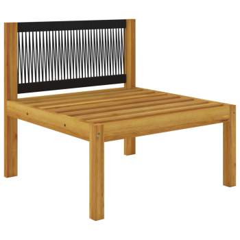  7-tlg. Garten-Lounge-Set mit Kissen Cremeweiß Massivholz Akazie