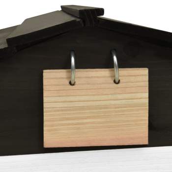 Mähroboter-Garage Schwarz und Weiß 78x74x54 cm WPC