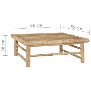  5-tlg. Garten-Lounge-Set mit Dunkelgrauen Kissen Bambus