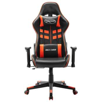  Gaming-Stuhl Schwarz und Orange Kunstleder