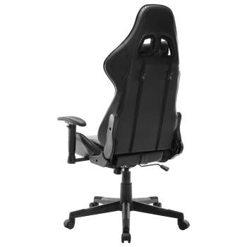  Gaming-Stuhl Weiß und Schwarz Kunstleder
