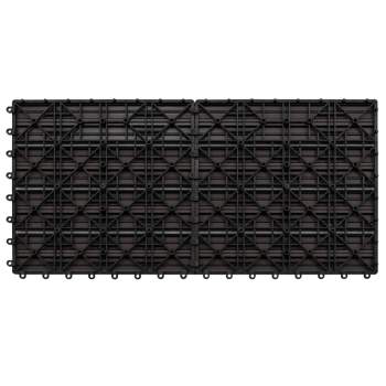  Terrassenfliesen 6 Stk. WPC 60x30 cm 1,08 m² Dunkelbraun  