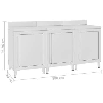  Arbeitsschrank 180x60x96 cm Edelstahl 