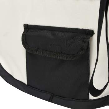  Faltbarer Welpenlaufstall mit Tragetasche Schwarz 145x145x61 cm
